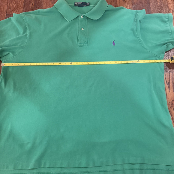 Polo Ralph Lauren Mens 3XB Big Green Purple Pony Golf Shirt Cotton Preppy Read - Picture 7 of 12